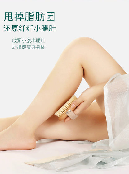 Cross-Border Hot-Selling Natural Boar Bristle Body Brush, Soft Bristle Bath Brush, Body Scrub Brush, Bristle Brush, Bath Brush, Exfoliating Tool