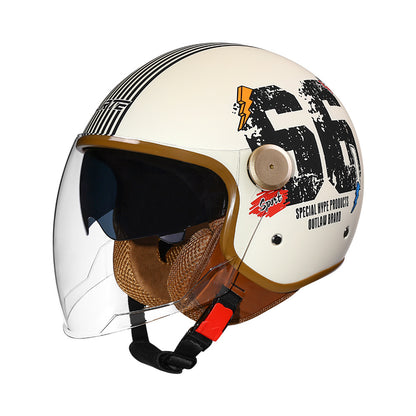 3c certified motorcycle helmet electric car helmet Harley universal battery car Four Seasons universal personality half helmet