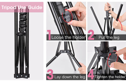 Cross-Border Hot Selling 10inch 12inch Ring Fill Light Photography Live Broadcast Floor Flash Ring Light Set Light