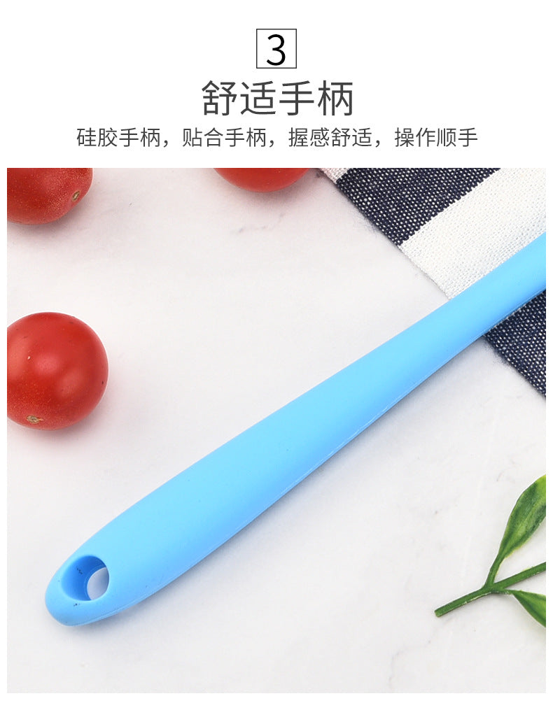 Silicone Mini Soup Spoon Kitchen Cooking Soup Spoon Children's Food Supplemented Soup Spoon Food Grade Material Silicone Soup Spoon 21cm