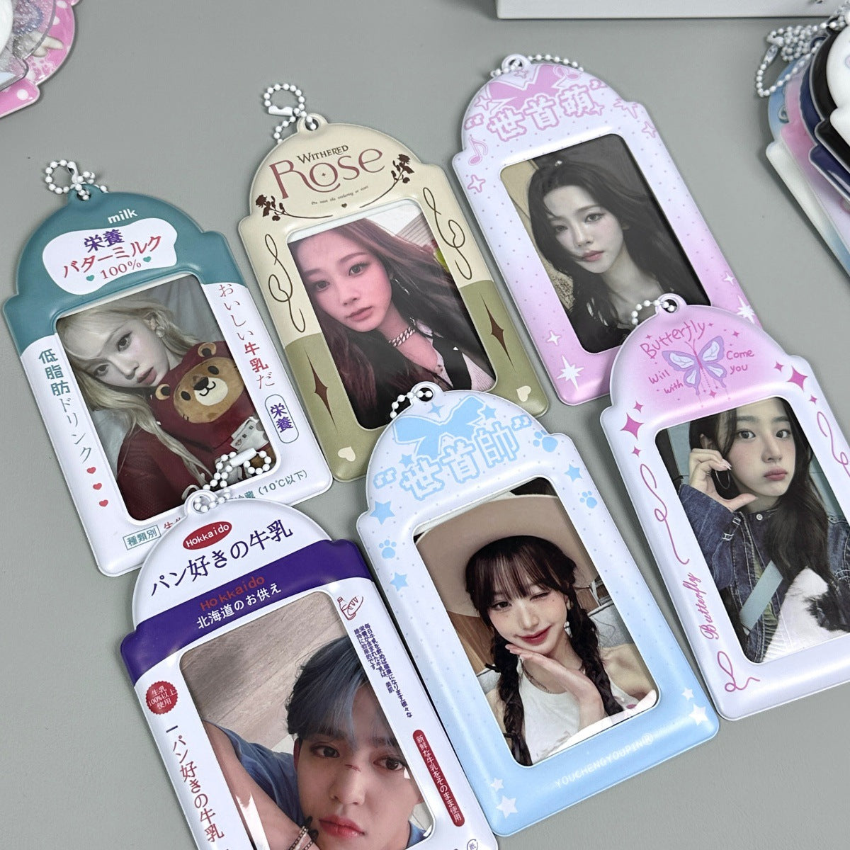 Supply Original Card Sleeve Small Card PVC Earth Flavor Star-chasing Aidou Campus Card Storage Card Bag Display Pendant Protective Cover