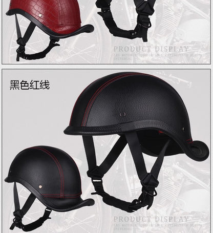 New National Standard 3C Retro Flip-Up Helmet for Women, Motorcycle Half-Helmet for Men, Electric Scooter Helmet, Cruiser Helmet for Riding