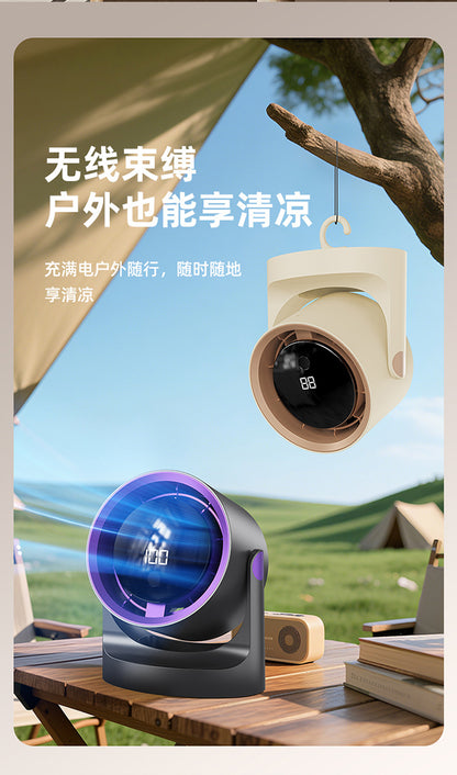 New Desktop Small Fan Rechargeable Small Circulation Fan Home Dormitory Wall-Mounted Long-Life Mini Fan