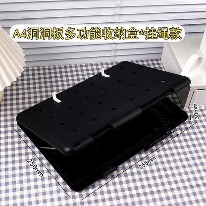 Plastic board folder file box copy writing board storage box A4 data box PP transparent office supplies finishing box