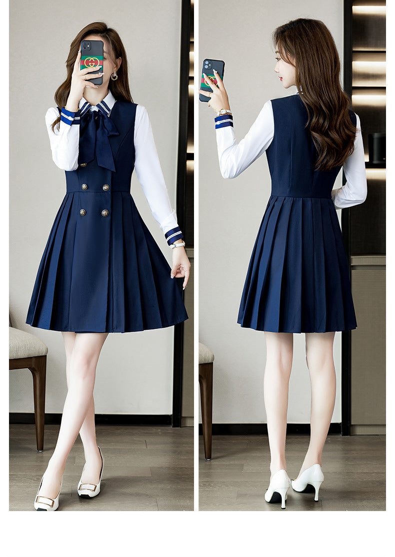 Kindergarten teacher garden clothes interview clothing dress suit group kindergarten teacher fashion temperament early education overalls women