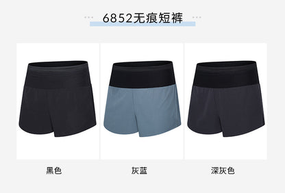 Summer Running Racing Shorts Checkered Cloth Quick-Drying Breathable Marathon Seamless Multi-Flap Pocket Pants Off-Road Fitness Casual Pants for Men