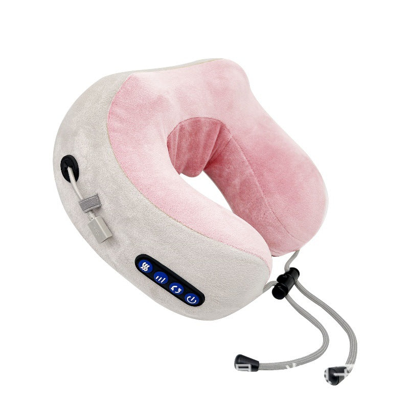 Household Massage U-shaped Pillow Memory Foam Portable Car Travel Electric Neck Cervical Massager U-shaped Massage Pillow