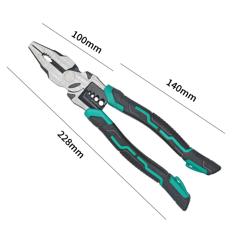Multifunctional wire stripping pliers pointed mouth miter pliers 8 inch vice electrical wire stripping pliers eccentric labor-saving and durable