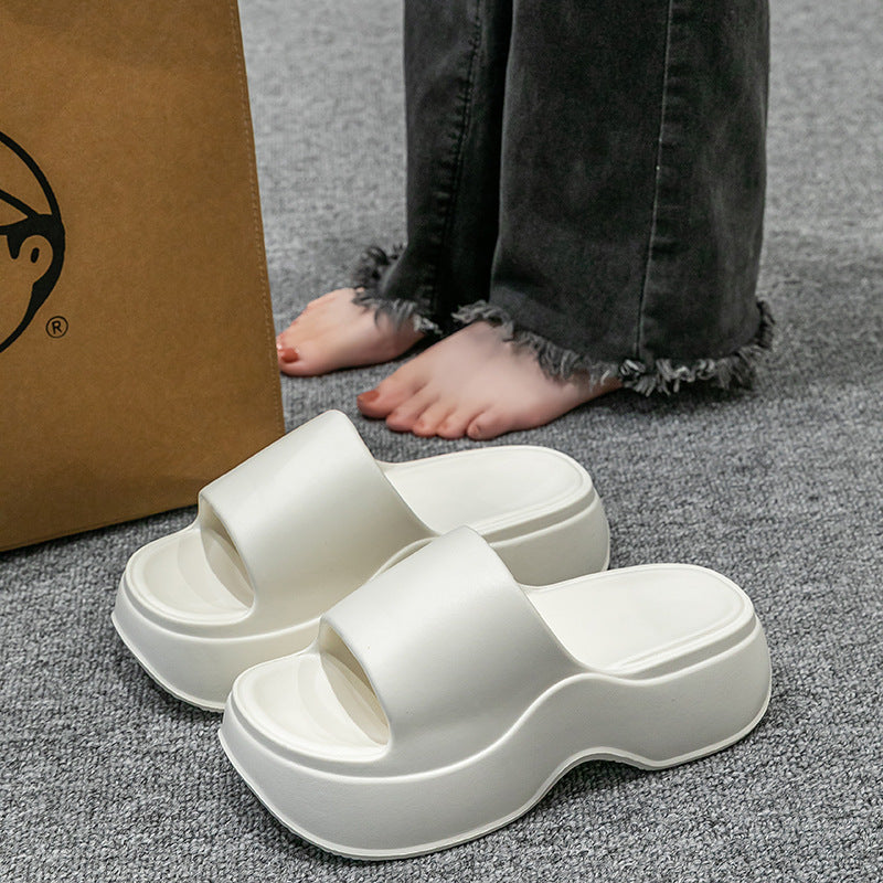 Eva Thick-Soled Slippers for Women to Feel Like Stepping on Shit, Indoor and Home Summer Deodorant Soft-Soled Outer Wear Heightening Beach and Seaside Slippers