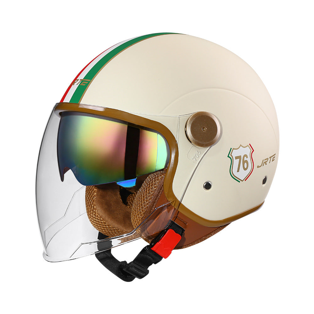 3c certified motorcycle helmet electric car helmet Harley universal battery car Four Seasons universal personality half helmet