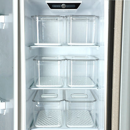 Multi-size Transparent Refrigerator Storage Box Snacks and Sundries Storage Box Cosmetic Finishing Multifunctional Transparent Superposable