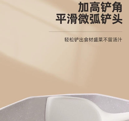 Wholesale gray two-color silicone spatula spoon household high temperature resistant non-stick pan cooking spatula soup spoon fishing fence kitchen suit