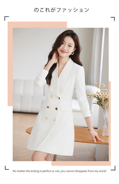 French Hepburn Style Small Black Dress High Sense High Cold Royal Sister Fried Street Small Fragrance Style Pleated Professional Suit dress Summer