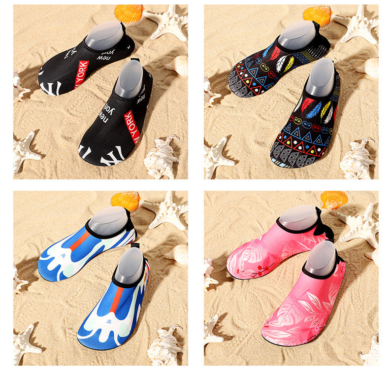 Cross-border new beach shoes quick-drying non-slip soft bottom outdoor wading shoes indoor fitness floor socks yoga shoes