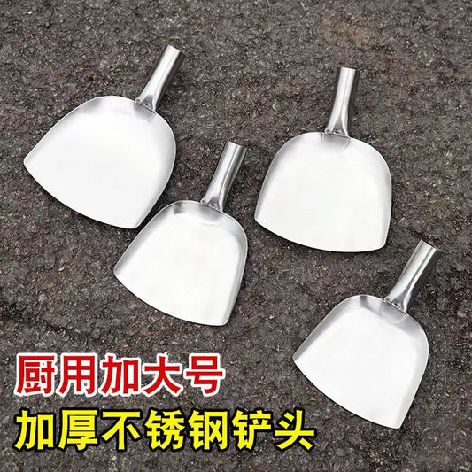 Stainless Steel Shovel Stir-frying Shovel Long Steel Handle Sketch Iron Shovel Kitchenware Hotel Large Sketch Thickened Stainless Steel Sketch by PDG ibma