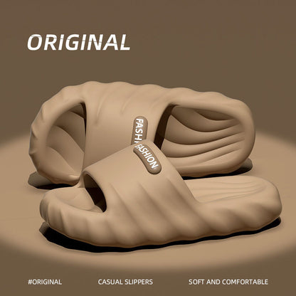 Women's Summer New Style Slippers for Couples, Thick-Soled Indoor Bathroom Anti-Slip and Odor-Resistant Slippers for Men to Wear Outside