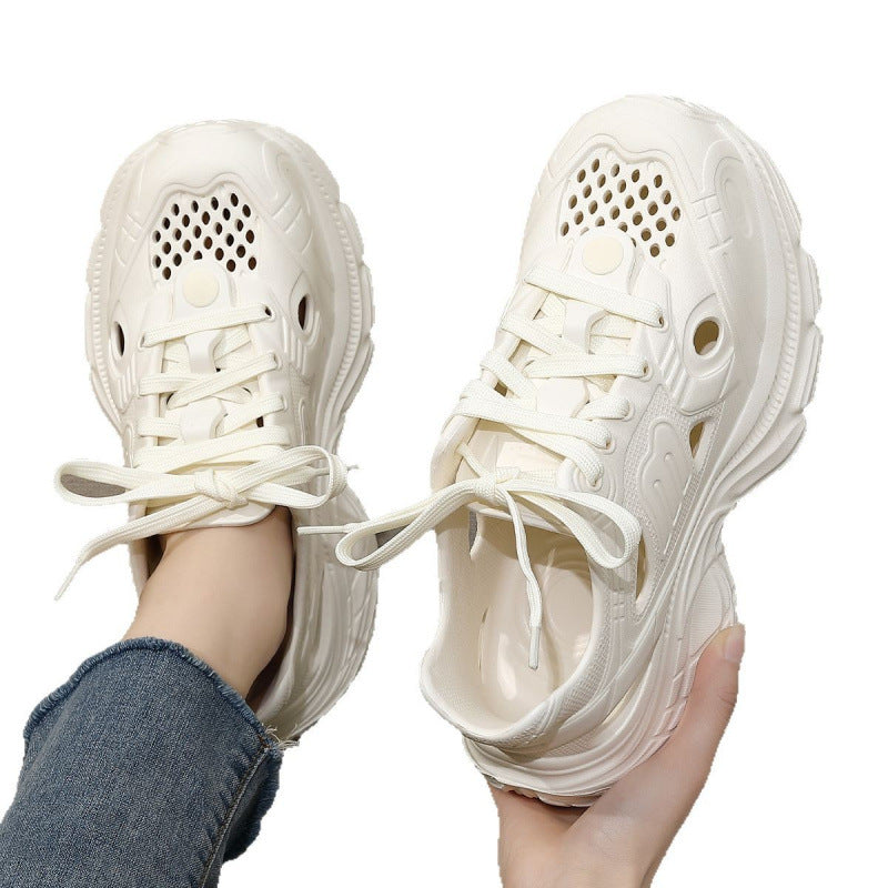 Thick-Soled Clogs for Women, Summer Sports and Leisure 2025 New Internet Celebrity Fashion Non-Slip Toe-Cap Sandals