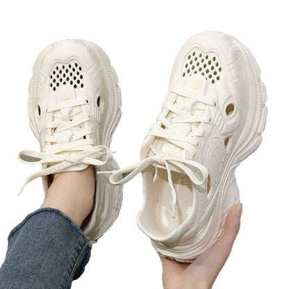 Thick-Soled Clogs for Women, Summer Sports and Leisure 2025 New Internet Celebrity Fashion Non-Slip Toe-Cap Sandals