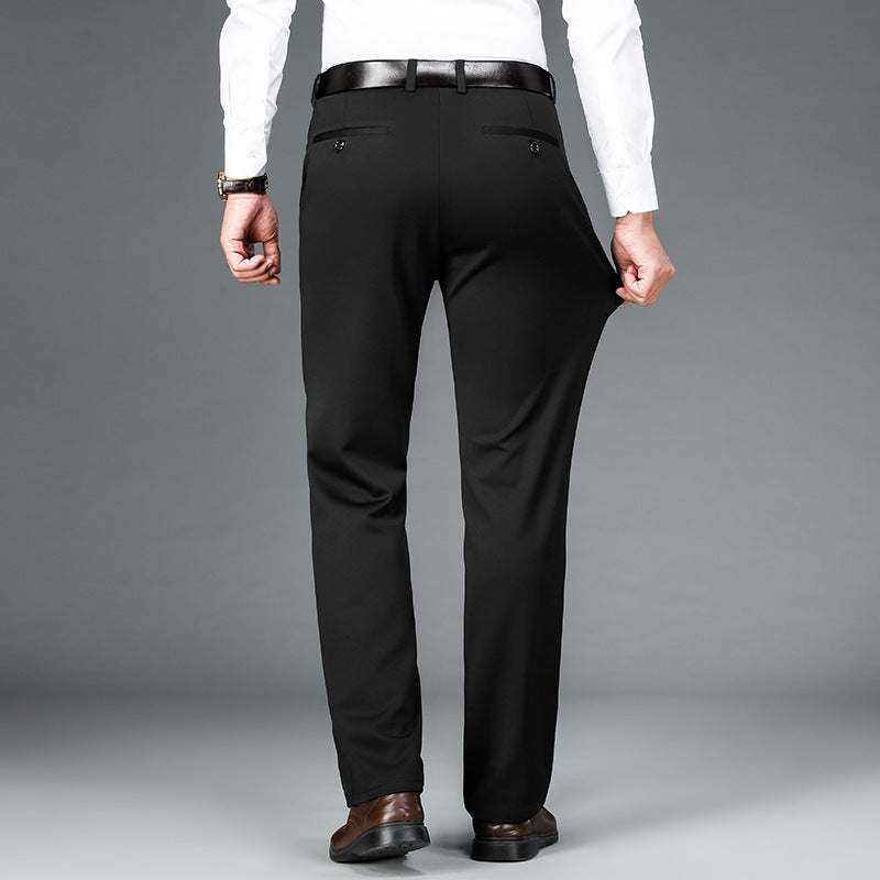 Spring and Summer 2024 New Stretch Men's Casual Pants Middle-aged and Young Men's Four-sided Stretch Men's Pants Thin Men's Straight Long Pants