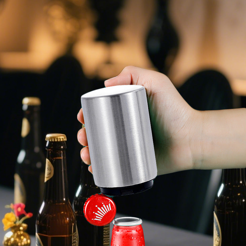 Stainless Steel Automatic Beer Bottle Opener Metal High-End Traceless Press Wine Opener Creative Automatic Bottle Opener Manufacturer