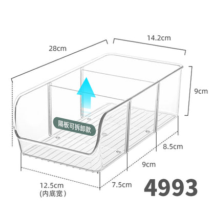 Enlarge 40cm Long Transparent Box Narrow Long Square Storage Box 15cm Wide Water-tight Drawer Finishing