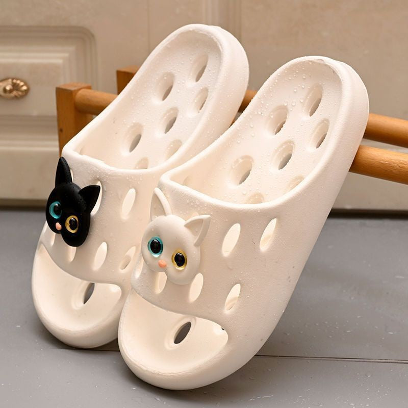 Bathroom Slippers Women's Bath Non-slip Summer 2025 New Leaky Hollow Quick-drying Indoor plus size Slippers for Men