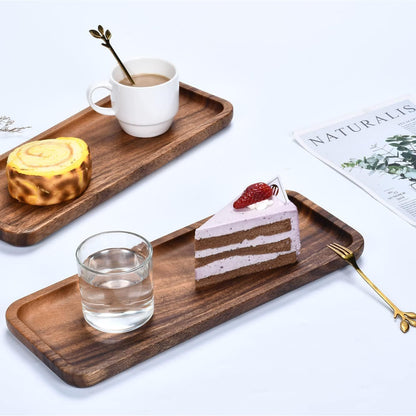 Acacia Wooden Tray Western Food Hotel Tray Tea Tray Fruit Plate Nut Plate Food Bread Tray Rectangular