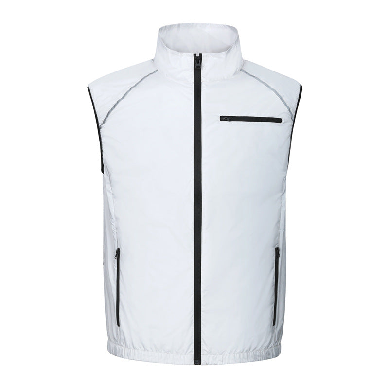 Wholesale air conditioning clothing sleeveless summer heatstroke prevention and cooling clothing with fan construction site labor protection clothing cross-border Japanese and Korean explosions