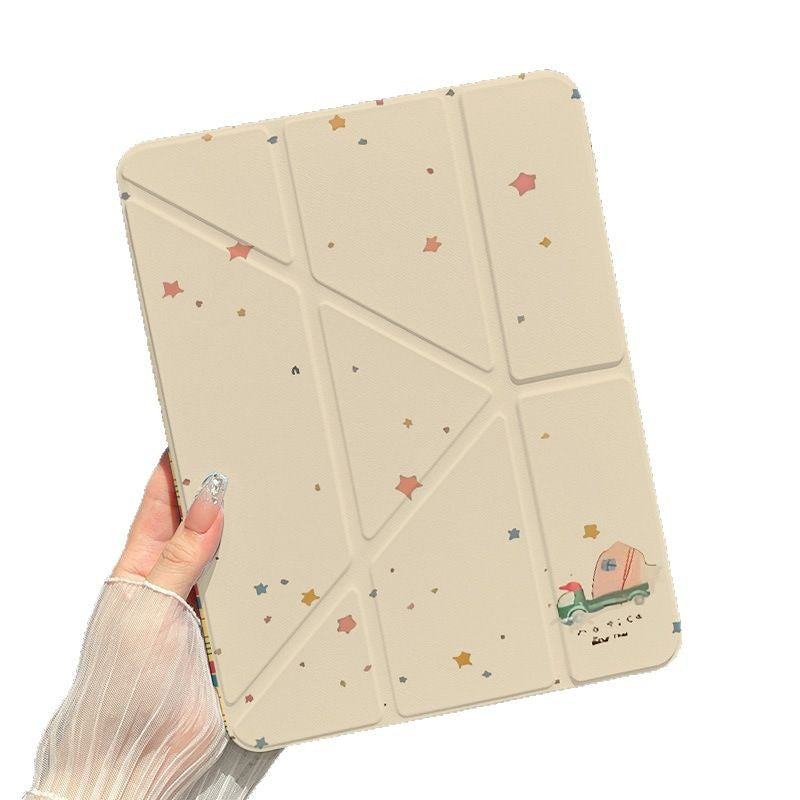 For iPad11 protective cover air7 shell transparent anti-bending pro Apple 11 inch new mini7 cartoon painting
