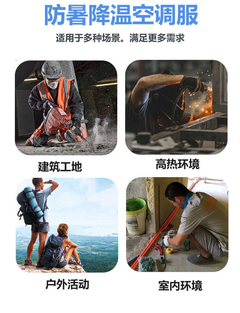 Summer Cooling Air-Conditioned Clothing for Men, Refrigeration Clothing with Fan, Welding Site Heatstroke Prevention Labor Protection Work Clothes