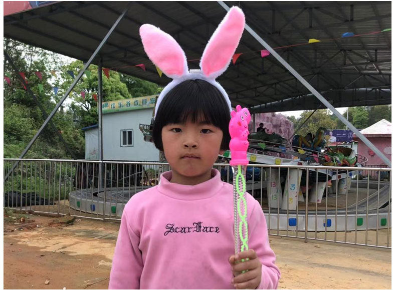 Led Light-Up Plush Bunny Ears Headband for Kids with Light-Up Hair Clip Decoration for Party Performance Props Styling