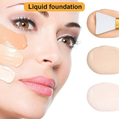 Single Pack of Facial Mask Brush, Lipstick Grinding, White Rod, Two-Color Hollow Mask Brush, Makeup Brush, Beauty Salon