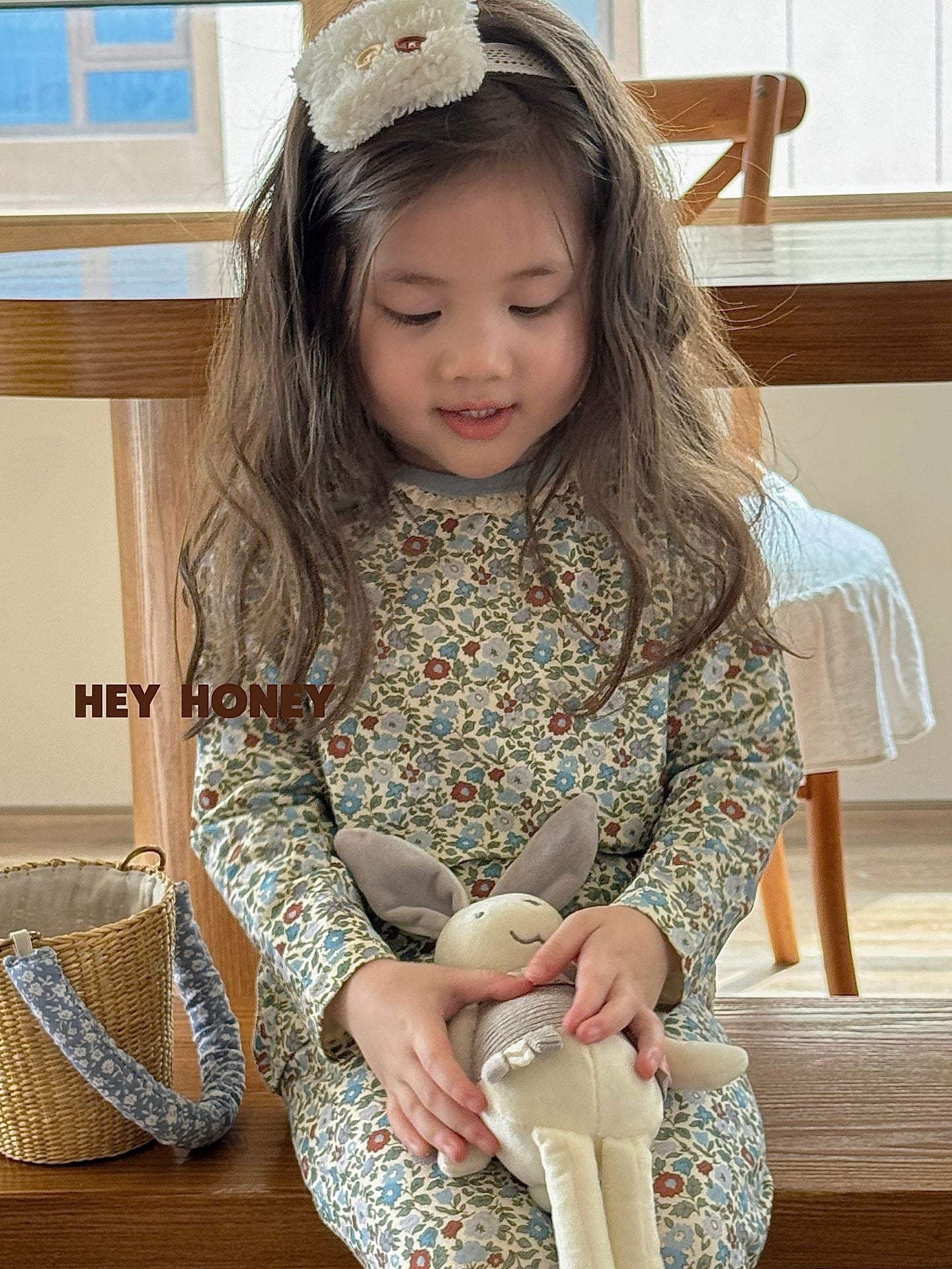 Spot Large and Small Roll Heyhoney24 Lycra Cotton Boys and Girls Autumn Clothes Intimates Printed Home Clothes Pajamas Two-Piece Set