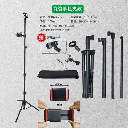 2025 Crossbar Microphone Stand Frosted Metal Adjustable Height Floor Stand Live Performance Microphone Stand