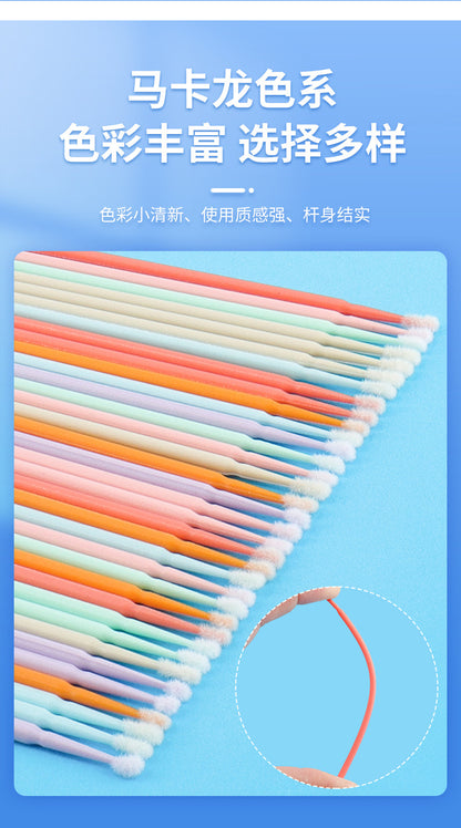 Wholesale New Macaron Color Removal Cotton Swab Grafting Eyelash Cleaning Cotton Stick Eyelash Multifunctional Nano Micro Coater