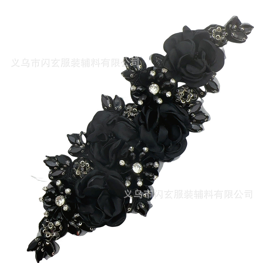 Rhinestone Flower Decoration Dress Wedding Dress