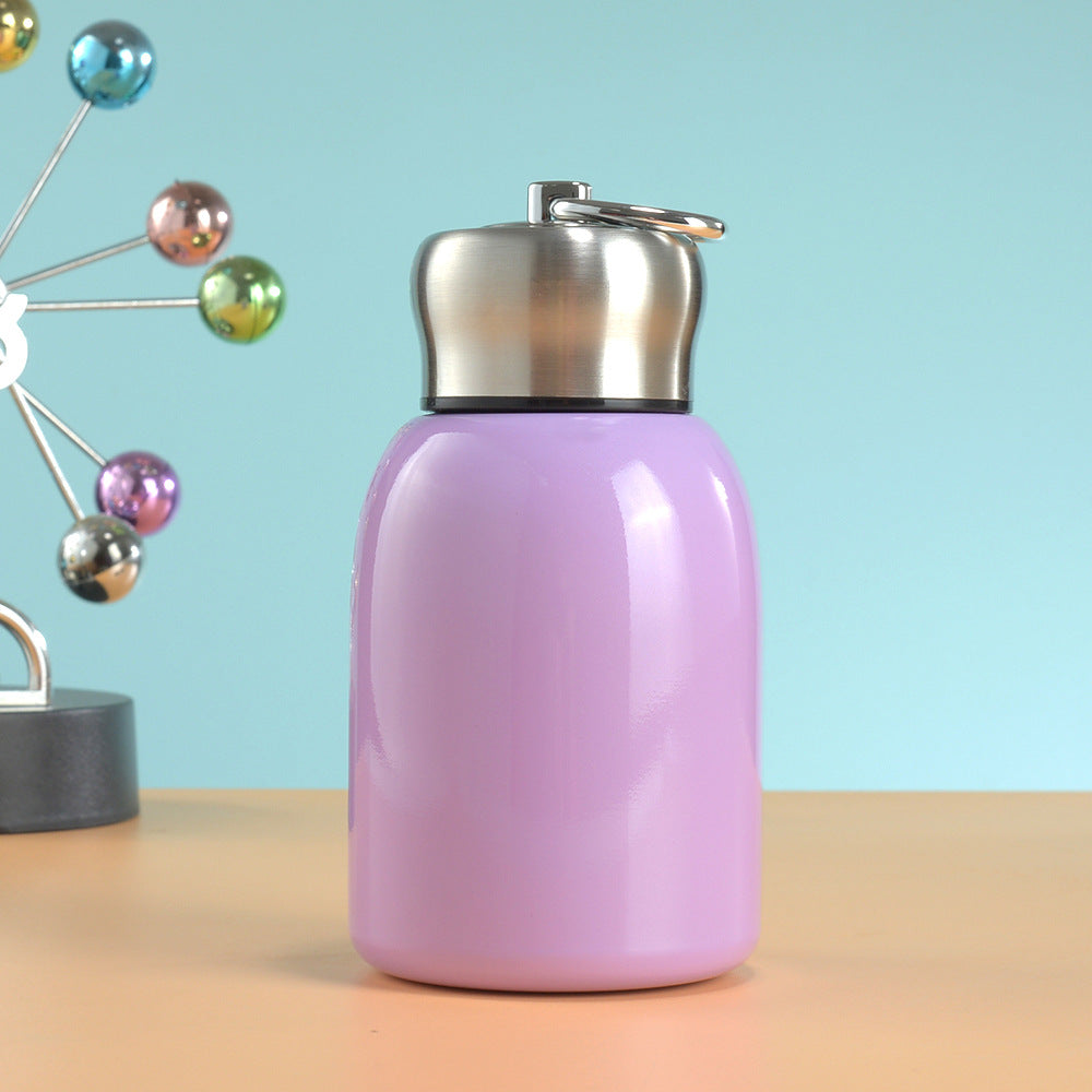 Cross-Border Mini 316 Stainless Steel Chubby Thermos Cup with Ring Flap Pocket Pants Cup Vacuum Double-Layer Portable Cup