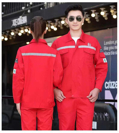 Workwear Suit for Men and Women, Anti-Static, Spring and Autumn Single-Layer Work Clothes, Long-Sleeved Professional Workwear for All Seasons