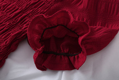 New Design Niche Skirt, Feminine, Slim Waist, French Mid-length, Western Style Short-sleeved Dress