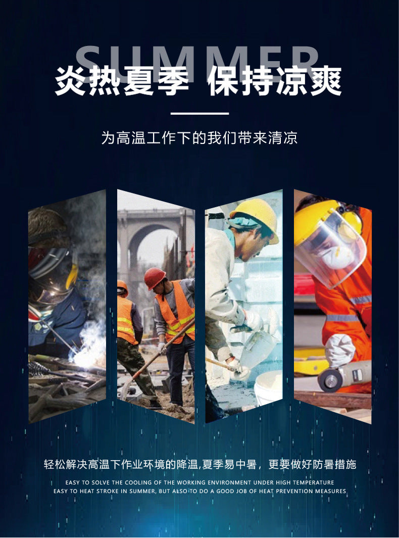 Summer Air-Conditioned Clothing for Outdoor Labor Protection, Cooling and Sun Protection Clothing, Hooded Fan Clothing for Men and Women, Specially Designed for Outdoor Labor Protection