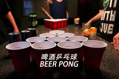 Disposable Plastic Cup Beer Table Tennis Cup Color Box suit Beer Game Cup Party Solo Cup 16oz Red Blue