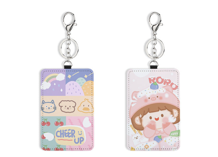 Heat Transfer Sublimation Traffic Card Holder Work Id Card Holder with Printable Designs, Keychain, White Disney Card Holder