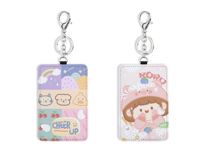 Heat Transfer Sublimation Traffic Card Holder Work Id Card Holder with Printable Designs, Keychain, White Disney Card Holder