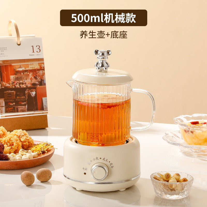 Health Pot Household Multifunctional Full Glass Tea Maker Kettle Small Office Flower Tea Pot Electric Cup Gift