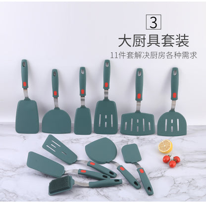 Silicone Kitchenware High Temperature Resistant Silicone Shovel Food Grade Household Teppanyaki Home Edition Teppanyaki Tools Complete Set
