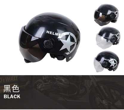 Harley Helmets Printing Advertising Helmets Four Seasons Sunscreen Helmets Thickened Men's and Women's Half Helmets Motorcycle Electric Vehicle Helmets