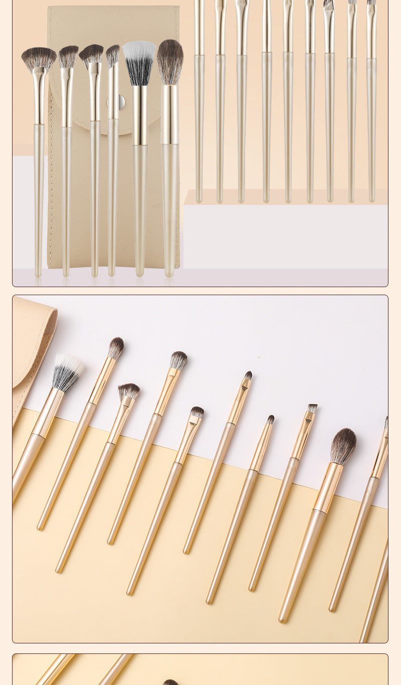 Source Manufacturer Makeup Brush Cangzhou 15 Pieces Gilt Eye Brush Blade Eyebrow Brush