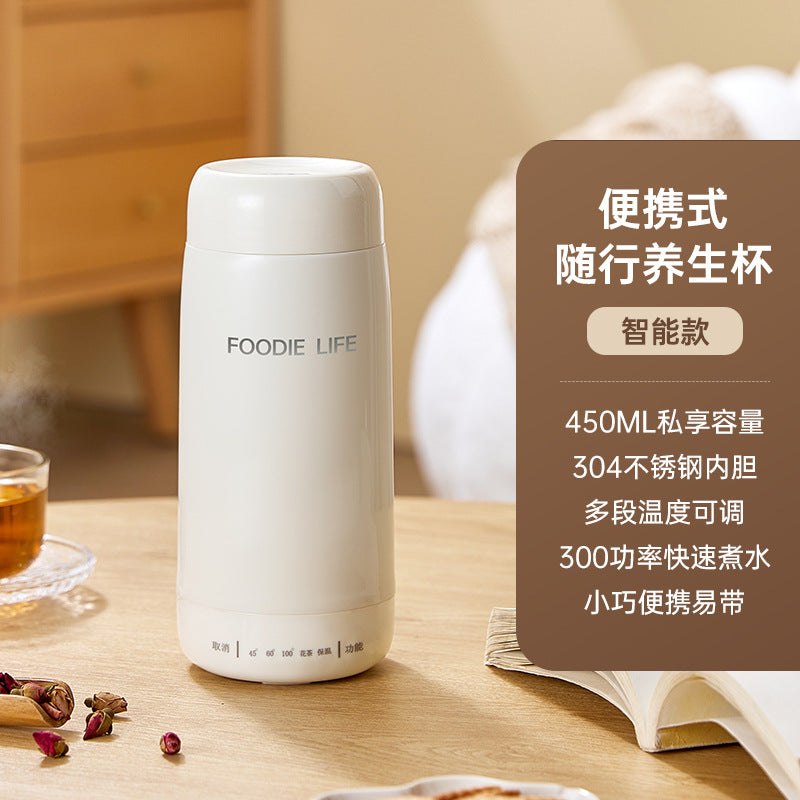 Portable Electric Water Cup Burning Water Cup Health Cup Travel Electric Stew Cup Small Burning Water Heating Thermos Gift Pack