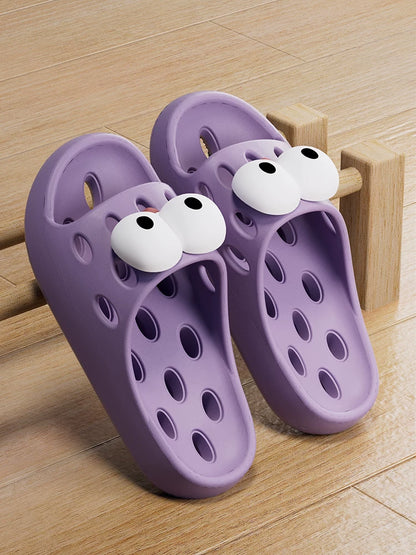 Bathroom Leaking Slippers for Women in Summer Indoor Home Use for Bathing Non-Slip Cut Out Quick-Drying Couple Non-Stinky Foot Sandals for Men