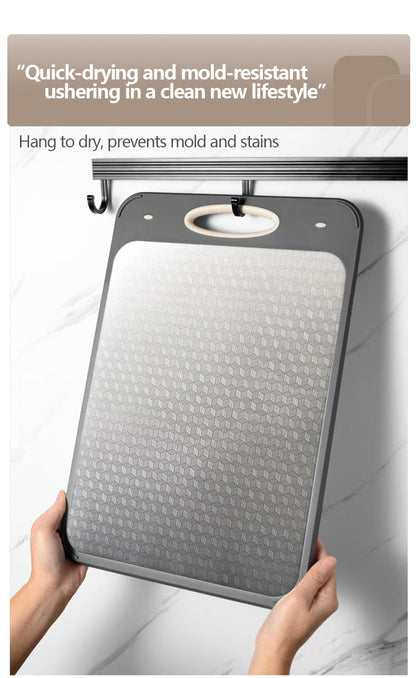 New in stock Amazon Explosions 3D Pattern Stainless Steel Cutting Board Titanium Cutting Board 304 Double-sided Cutting Board